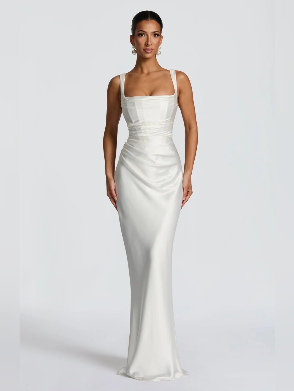 Vestido largo Calanthe - Marfil $195